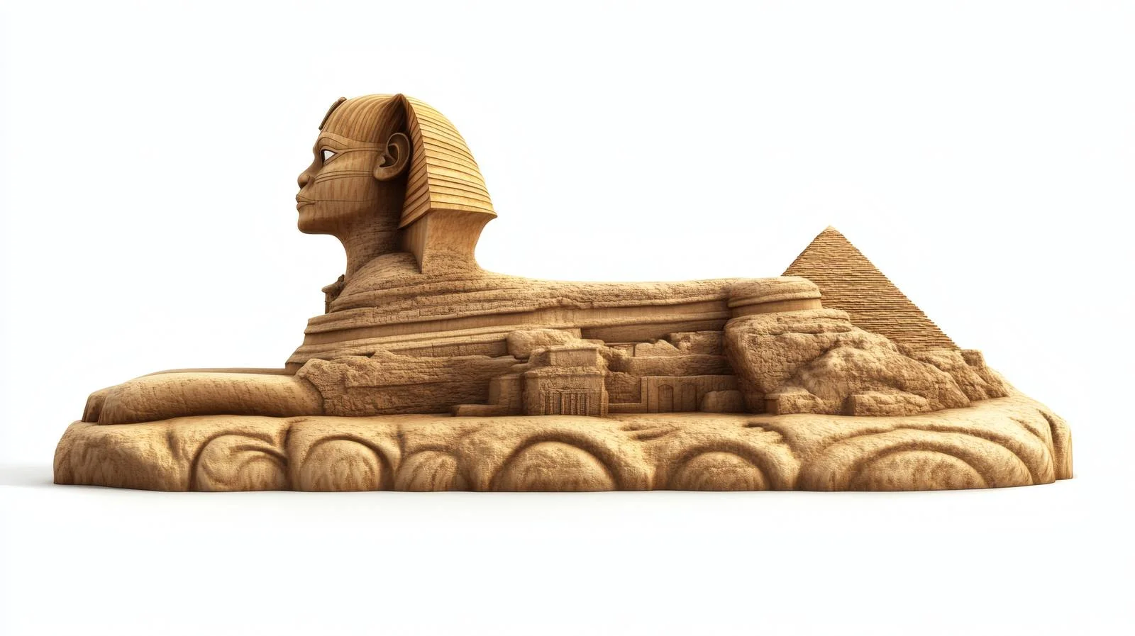 Majestic Sphinx in Giza Egypt Desert — free download from Dotvec