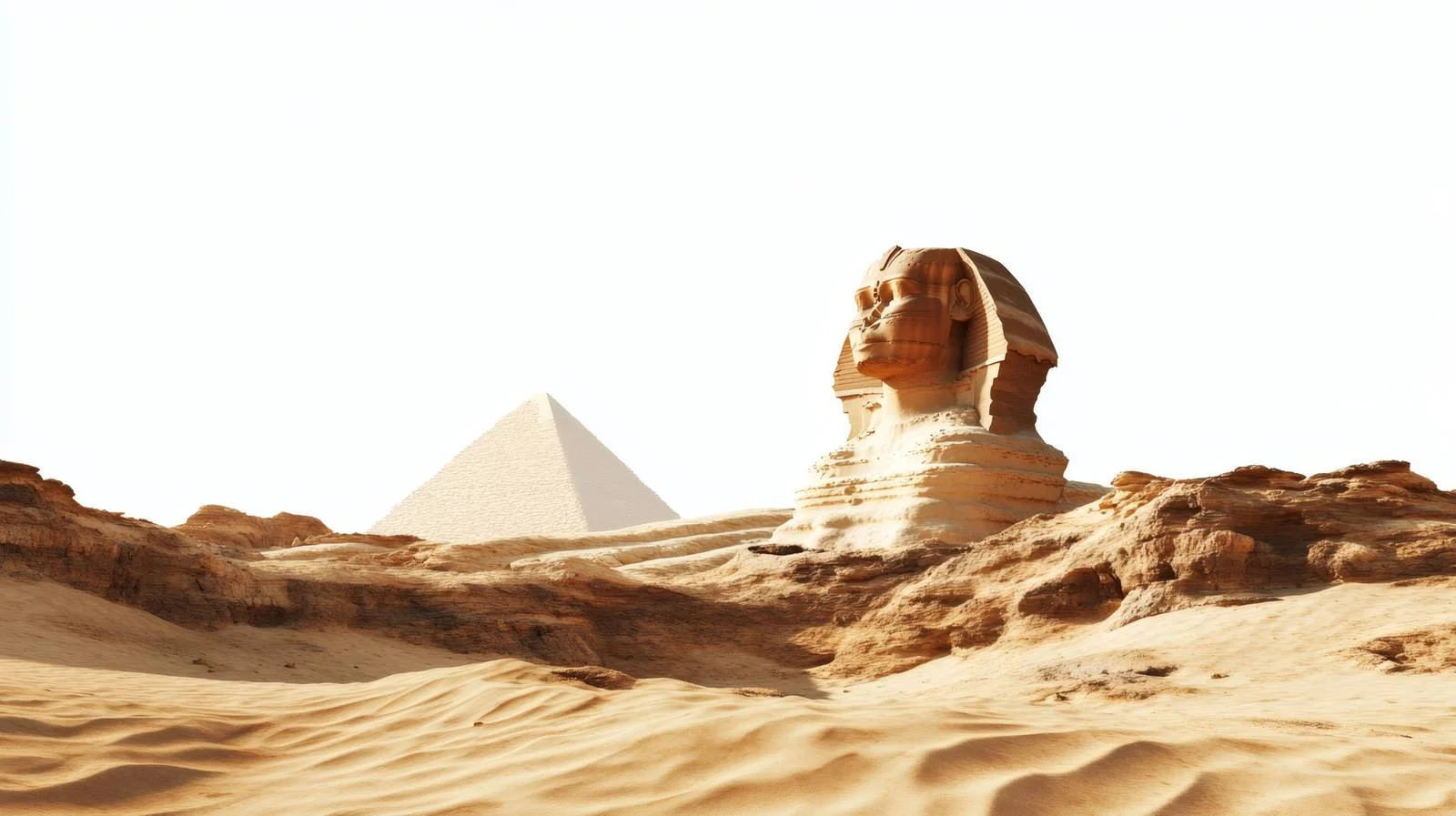 Majestic Sphinx and Giza Desert Landscape — free download from Dotvec