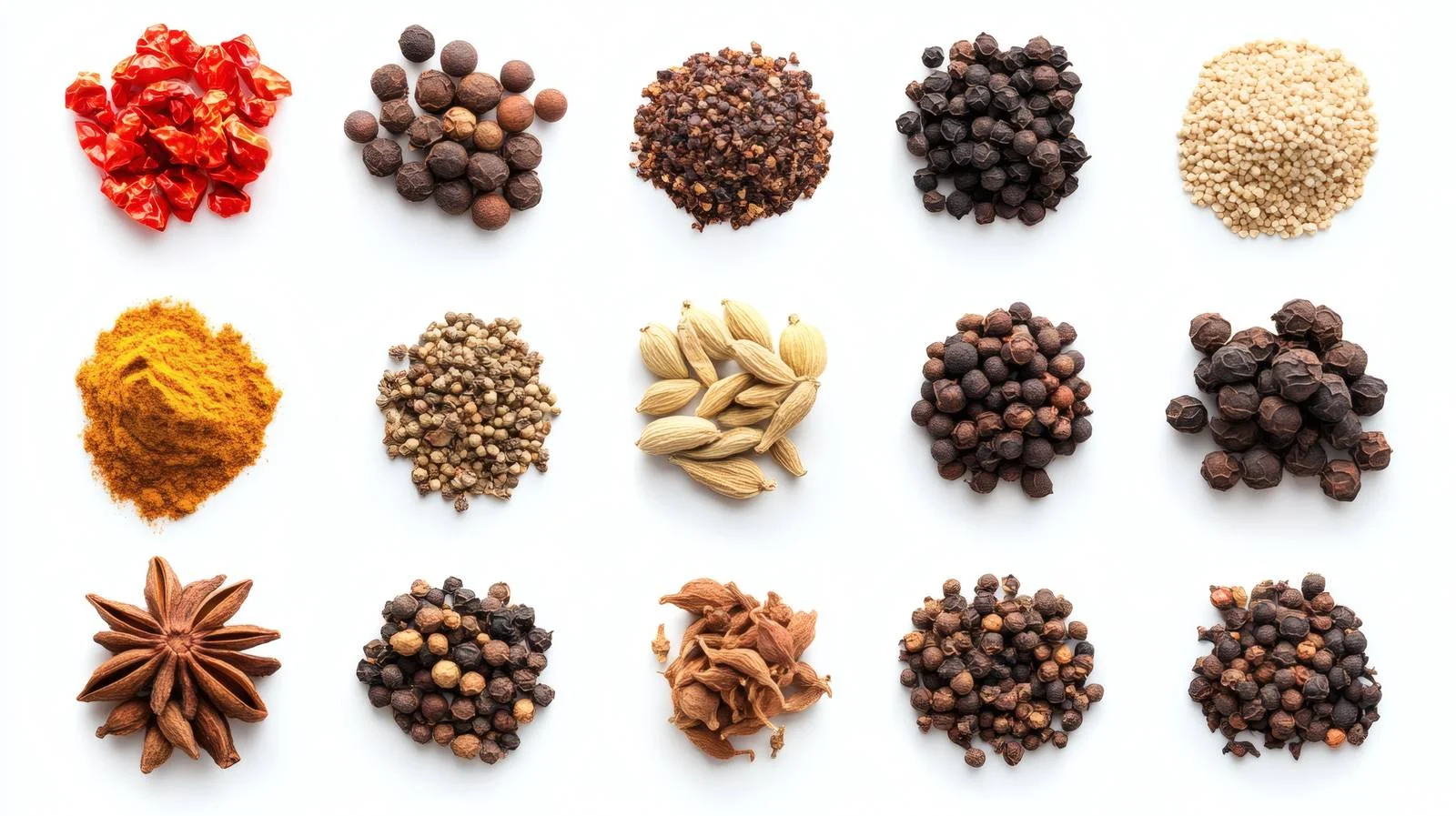 Exotic Spices Collection on White Background — free download from Dotvec