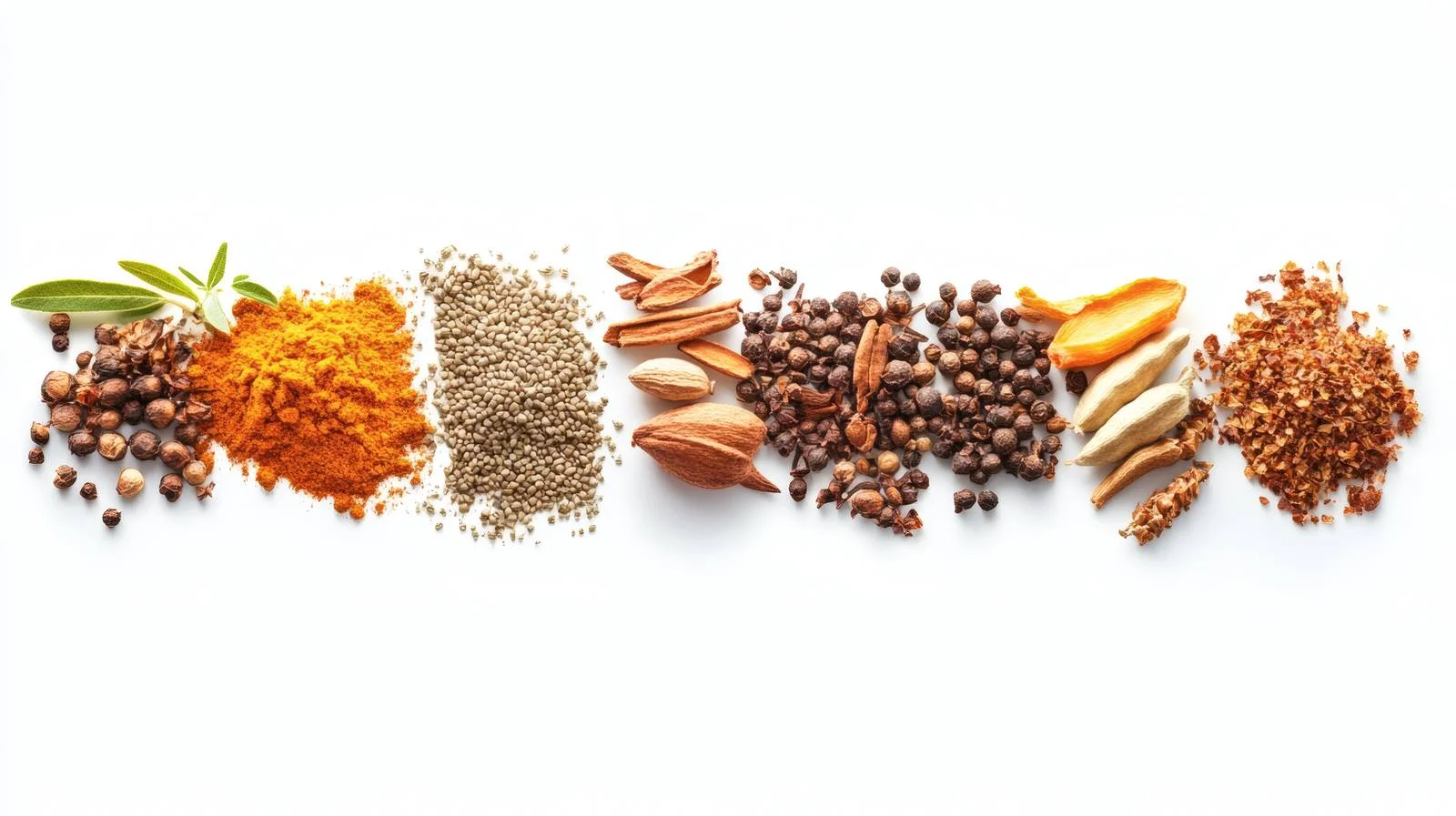 Assorted Spices on White Background — free download from Dotvec