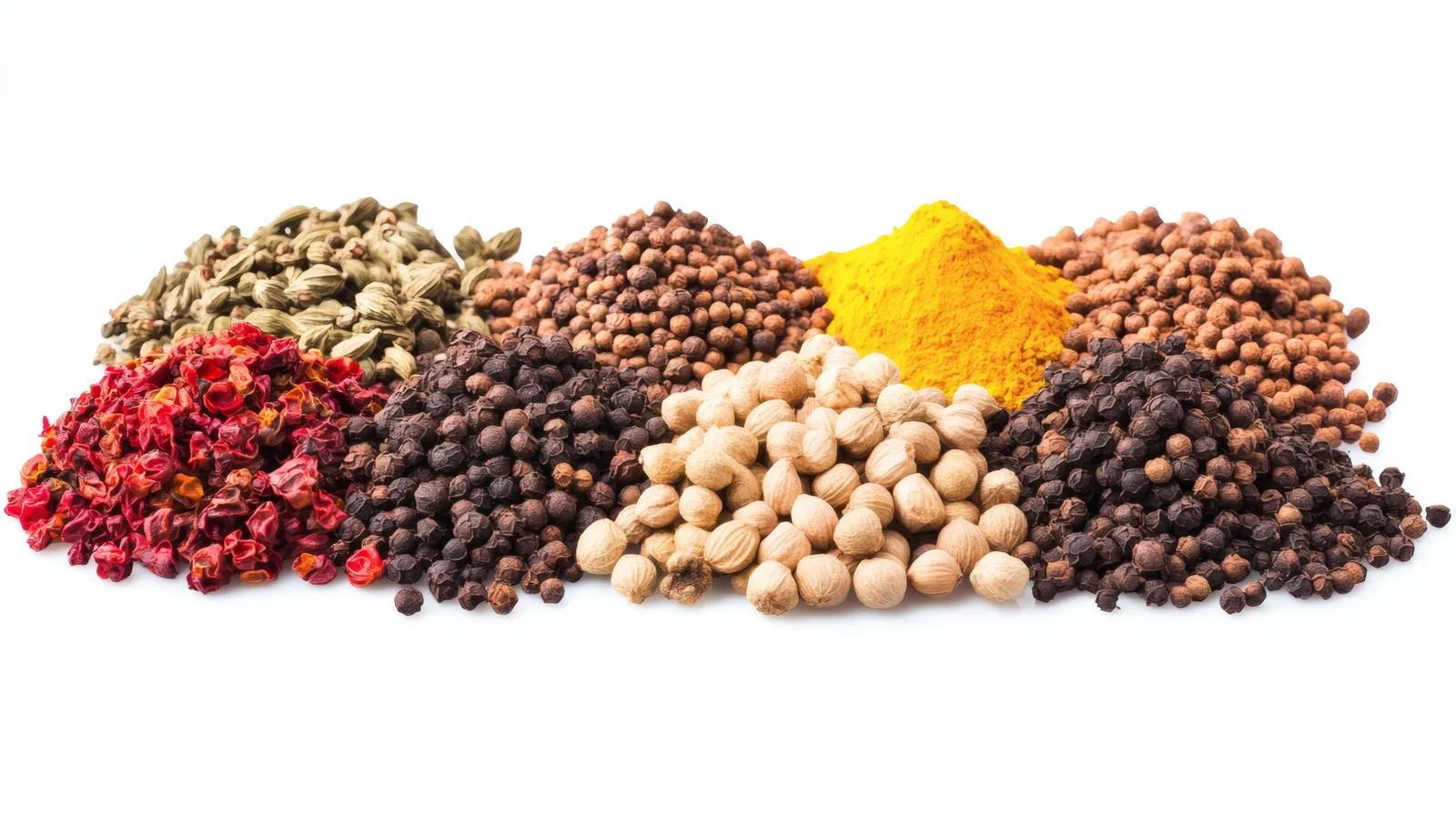 Exotic Spices Array on White Background — free download from Dotvec