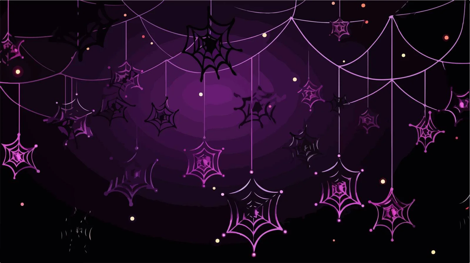 Halloween Spider Web Silhouette Banner — free download from Dotvec