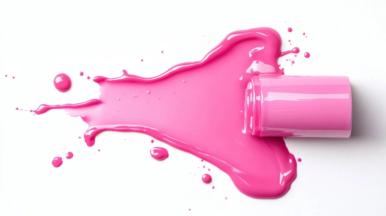 Vivid Pink Nail Polish Spill on White — free download from Dotvec