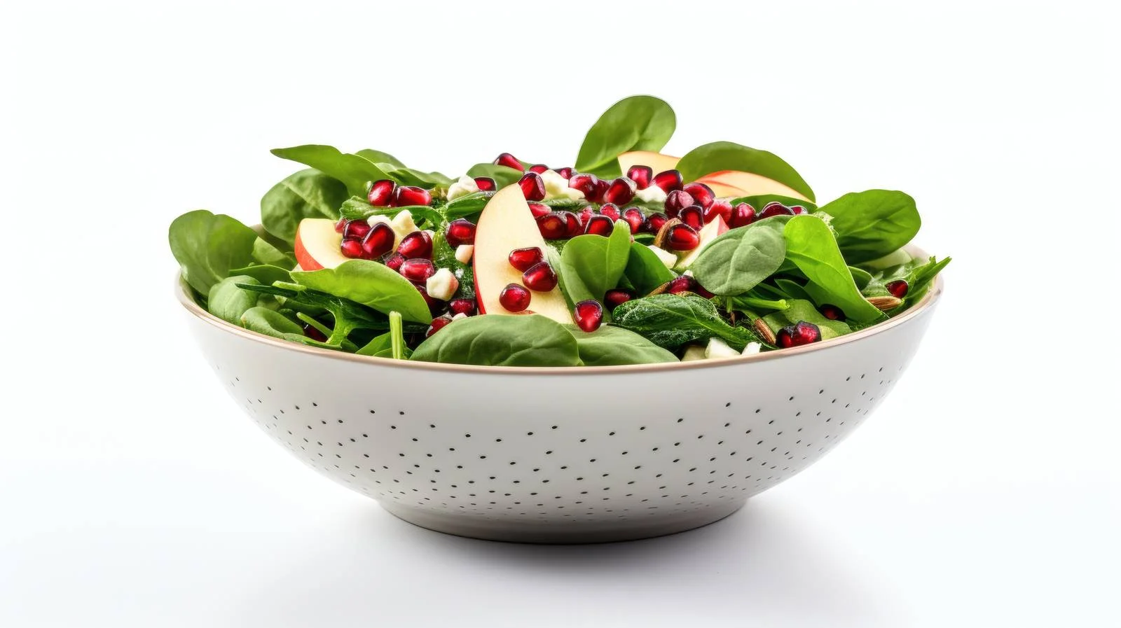 Fresh Spinach Apple Salad Pomegranate — free download from Dotvec