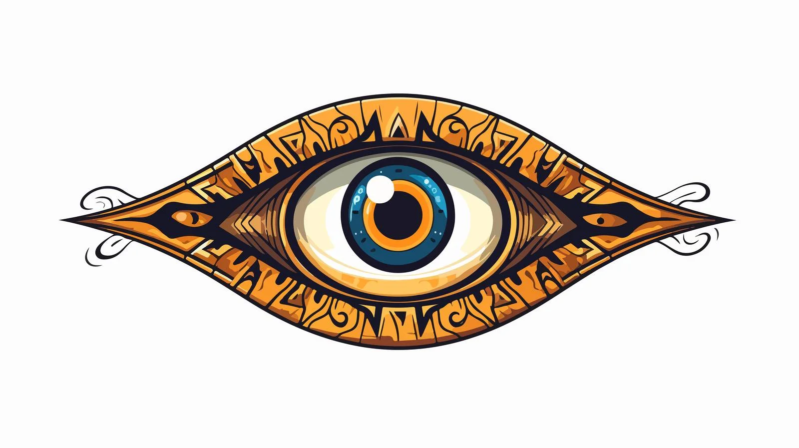 Mystical Egyptian Eye of Ra Deity — free download from Dotvec