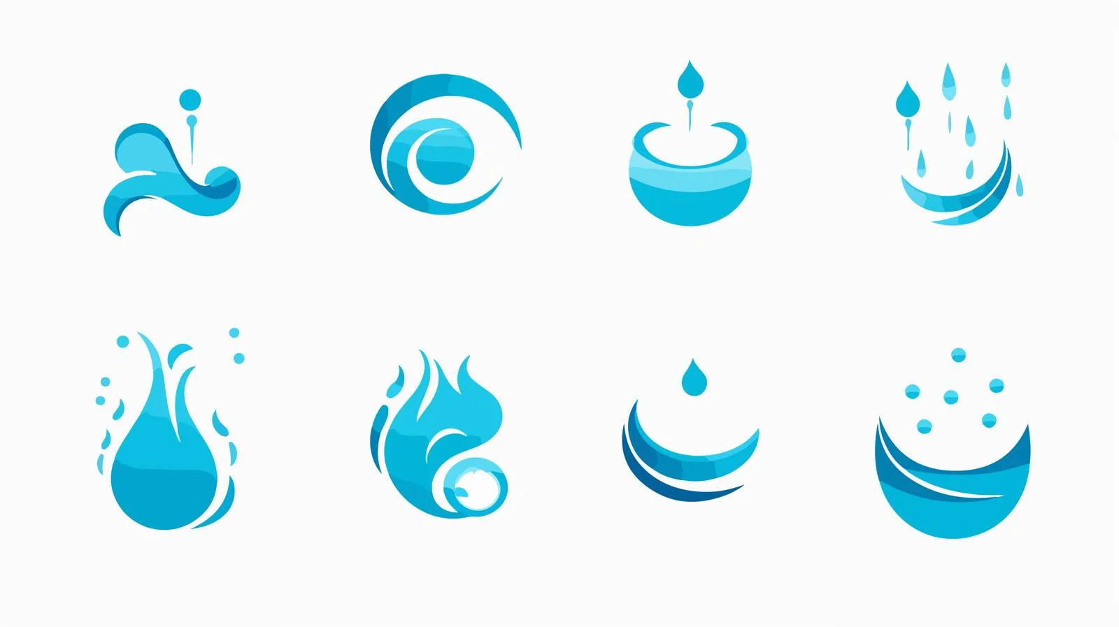 Water Splash Flat Icon Symbol — free download from Dotvec