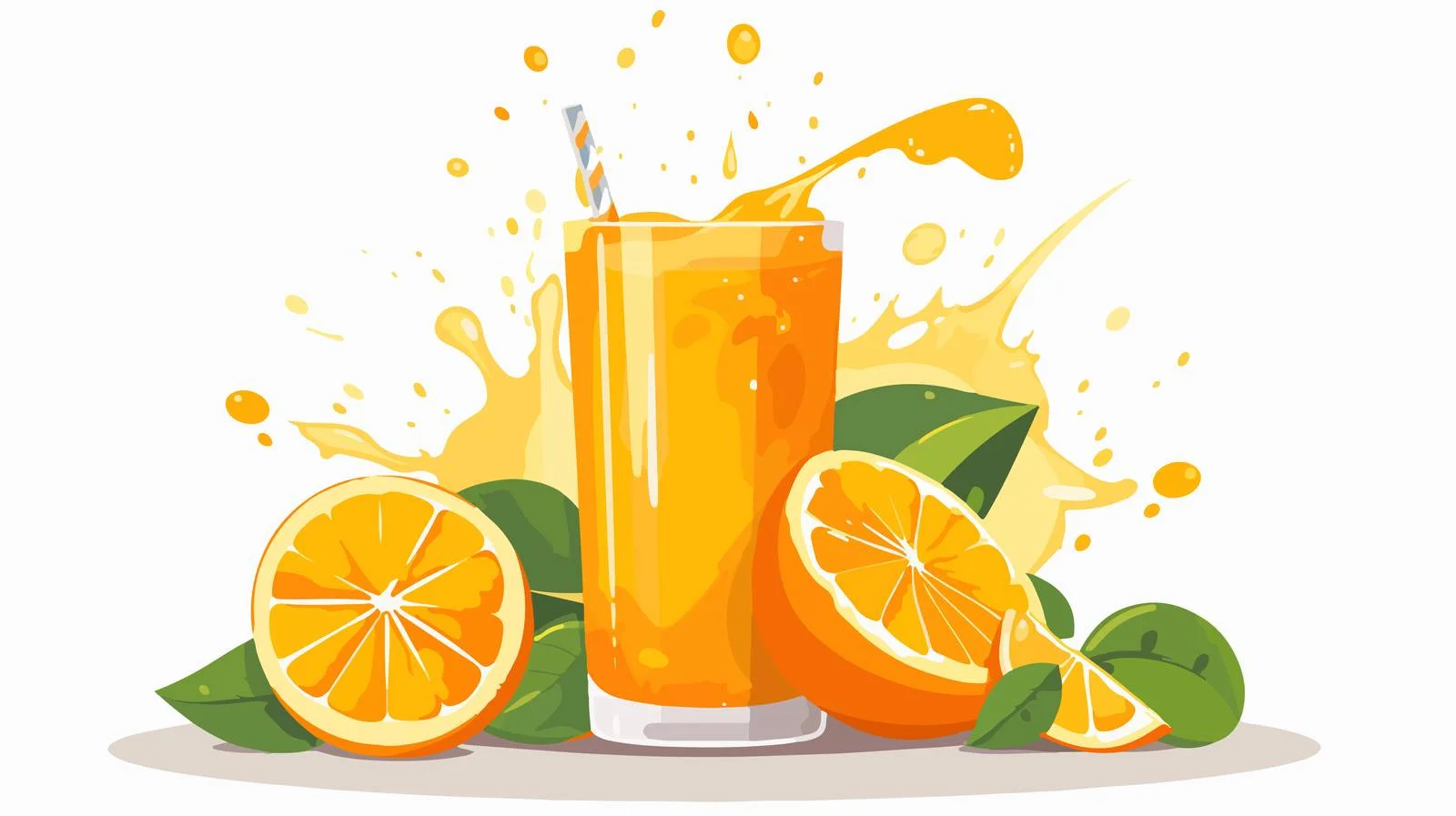Vibrant Orange Juice Splash Vector Illustration — free download from Dotvec
