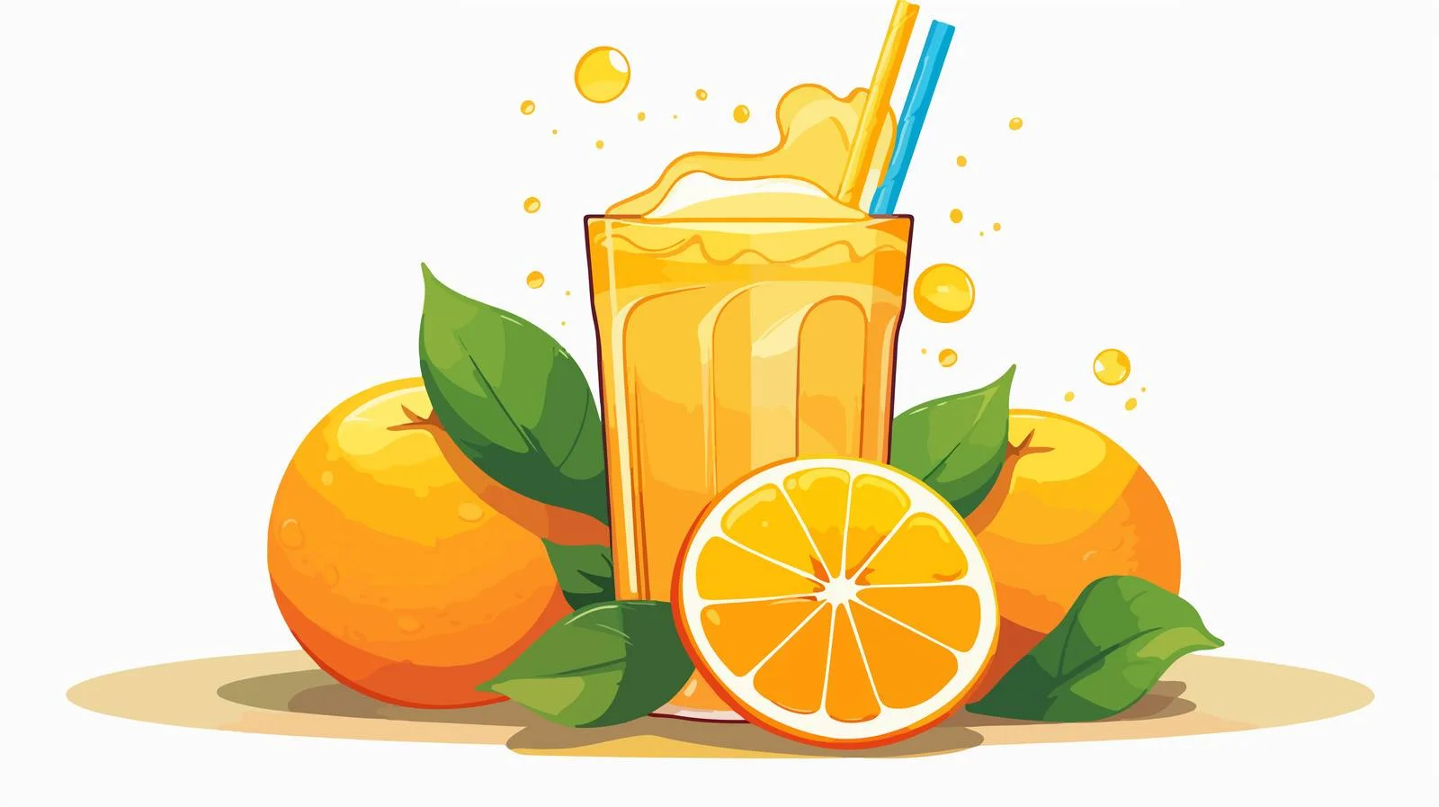 Orange Juice Splash Vector on White — free download from Dotvec