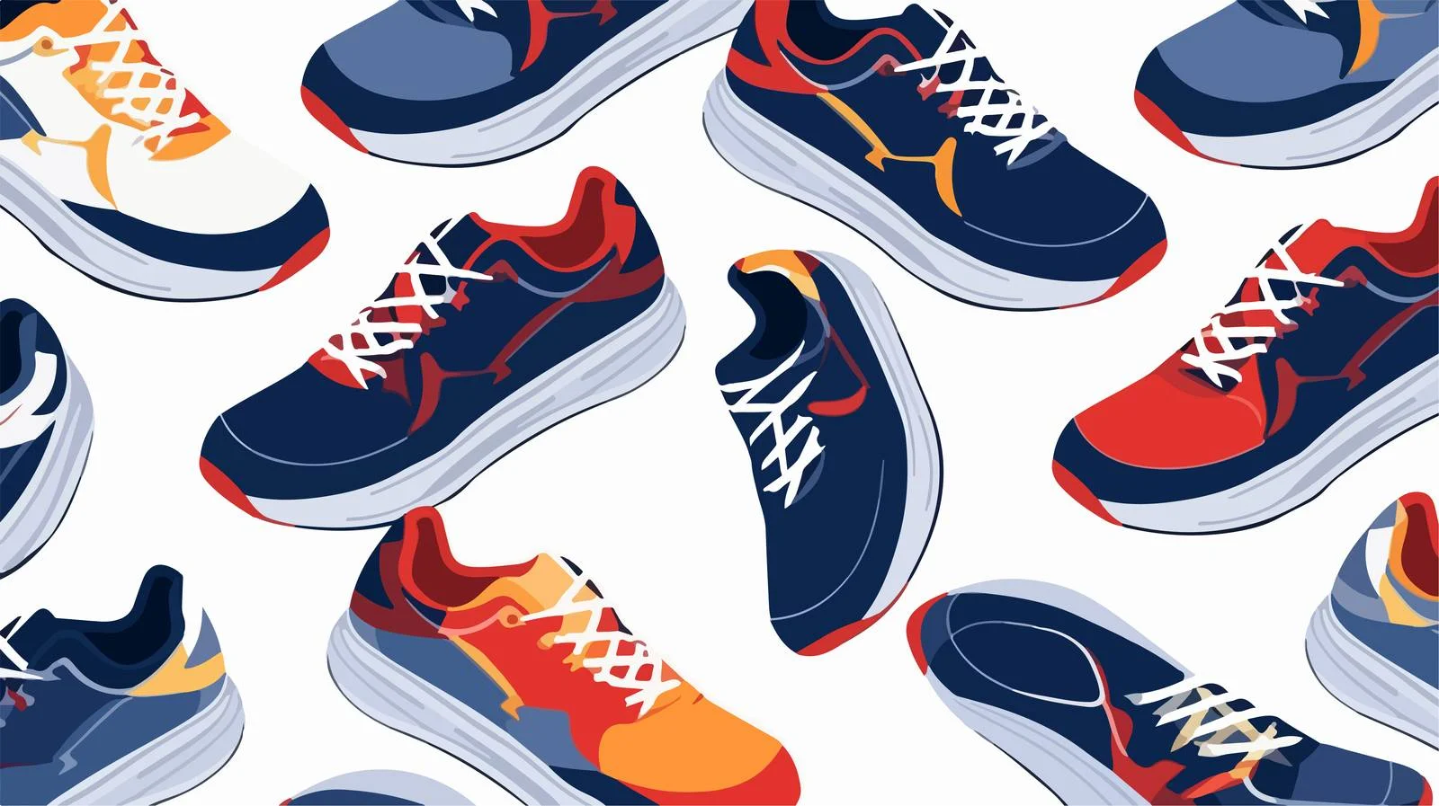 Fashionable Sport Shoes Seamless Pattern Design — free download from Dotvec