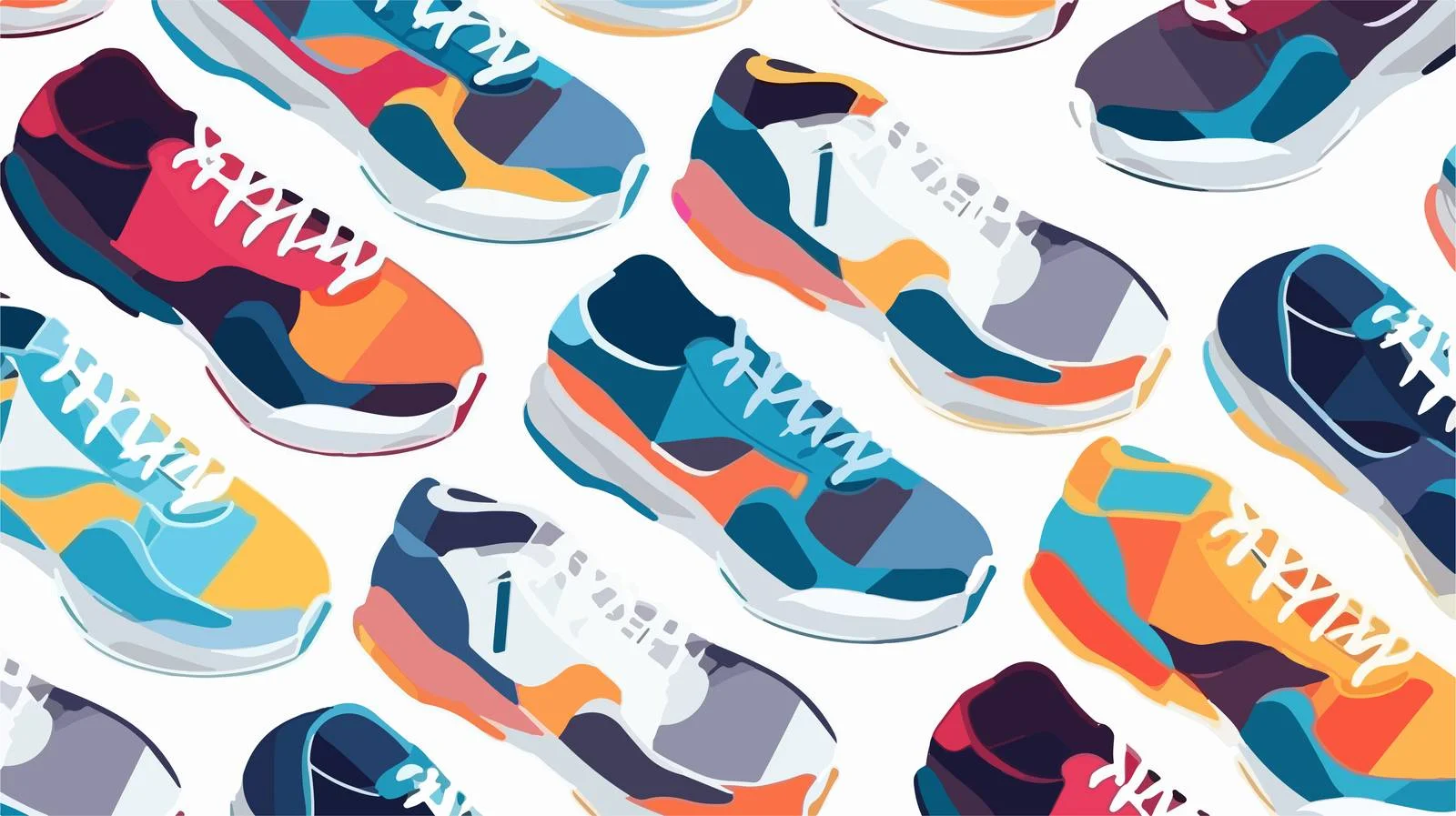 Fashionable Sport Shoes Seamless Pattern Design — free download from Dotvec