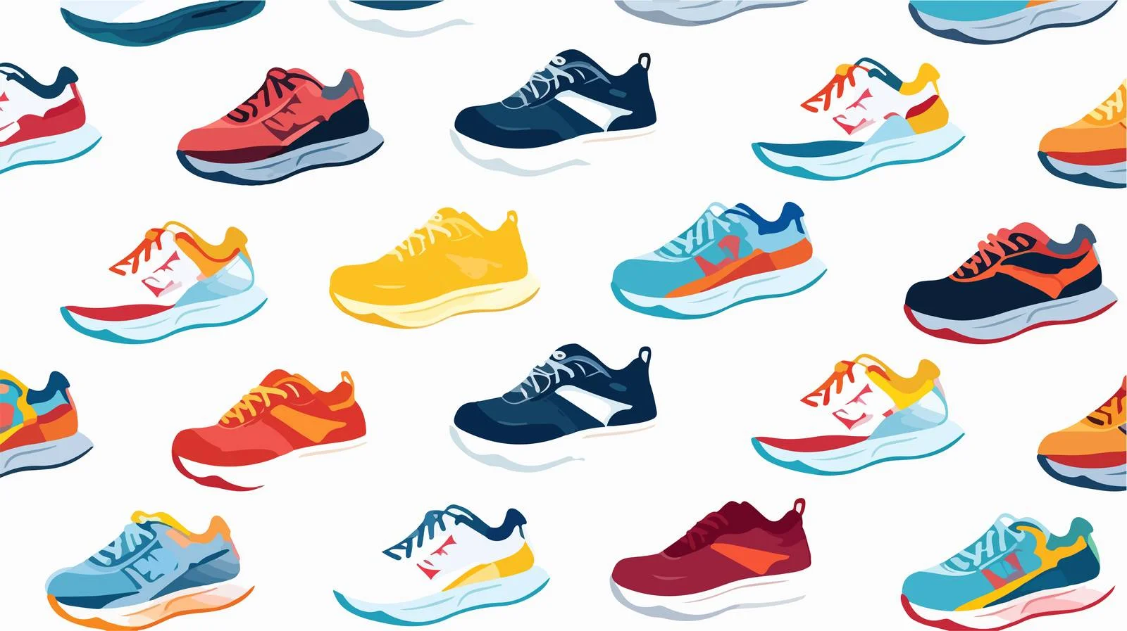 Fashionable Sport Shoes Seamless Pattern Design — free download from Dotvec