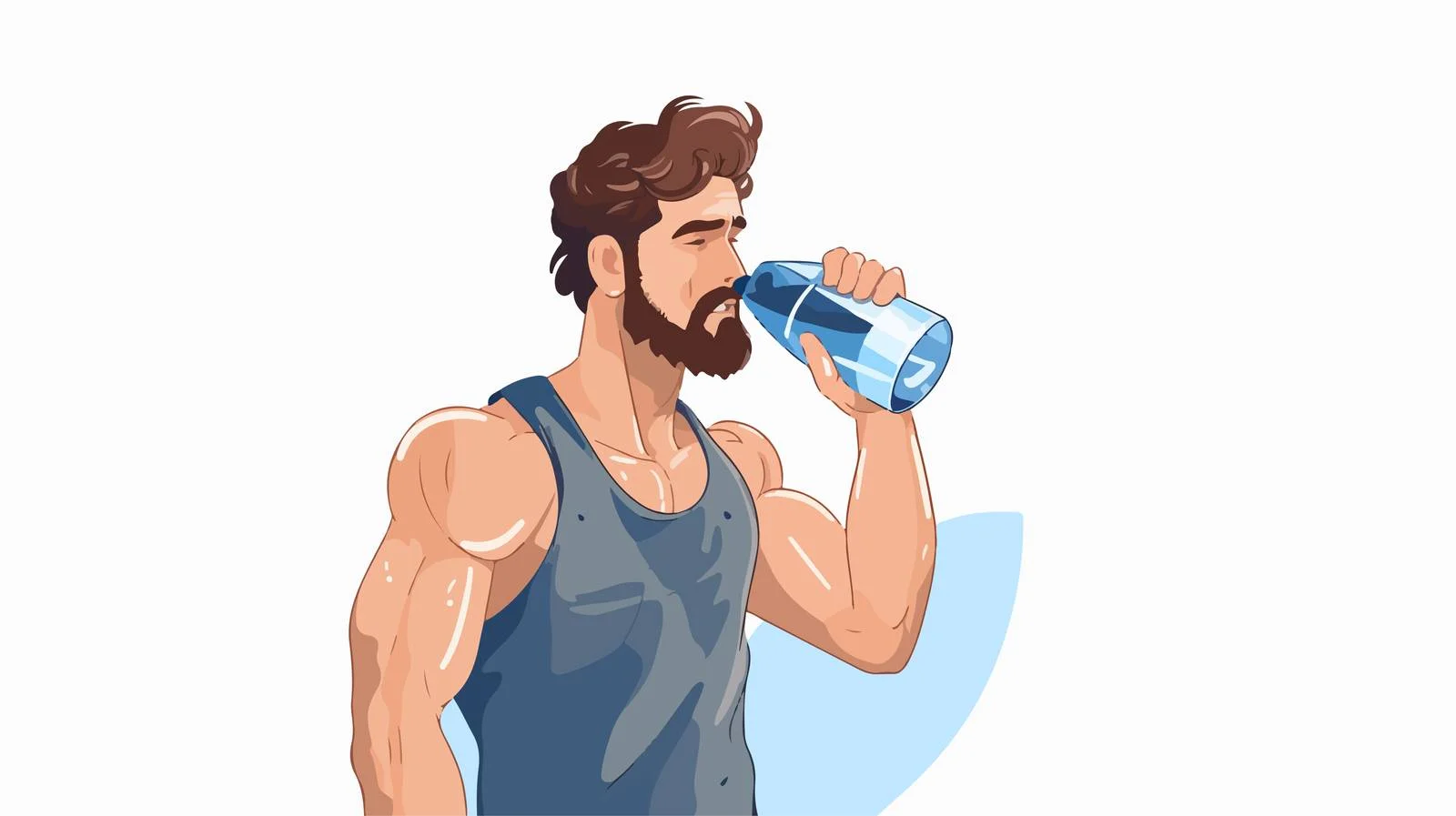 Athlete Hydrating with Water from Bottle — free download from Dotvec