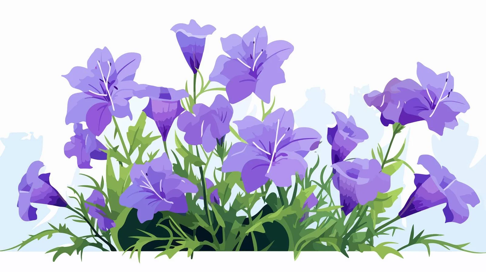 Elegant Spreading Bellflower Branch in Spring — free download from Dotvec