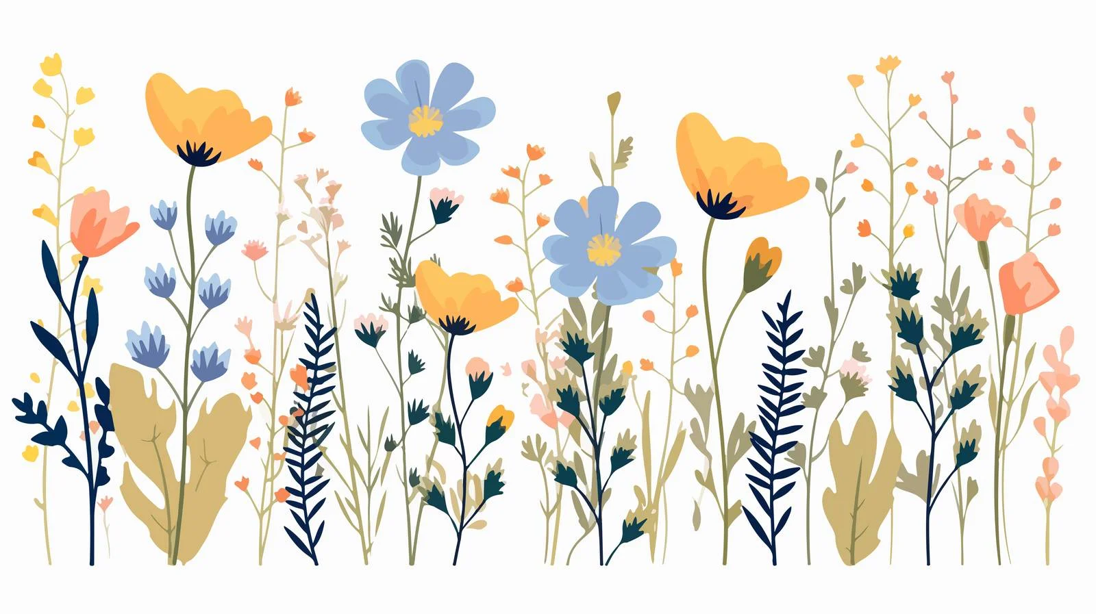 Elegant Spring Floral Branch in Field — free download from Dotvec