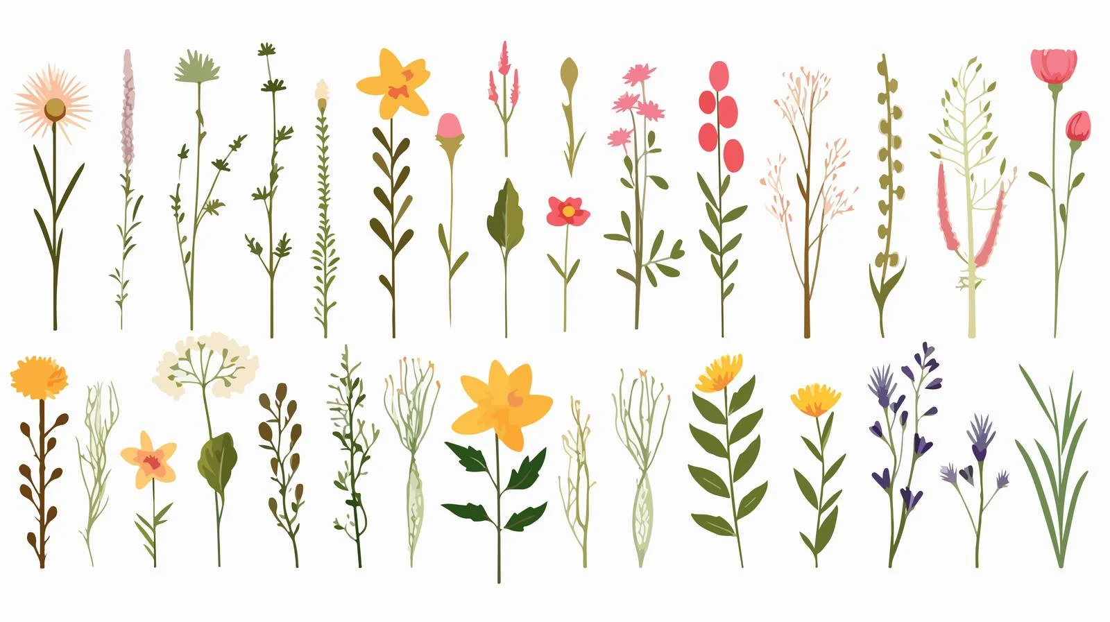 Blooming Meadow Flowers in Sunny Field — free download from Dotvec