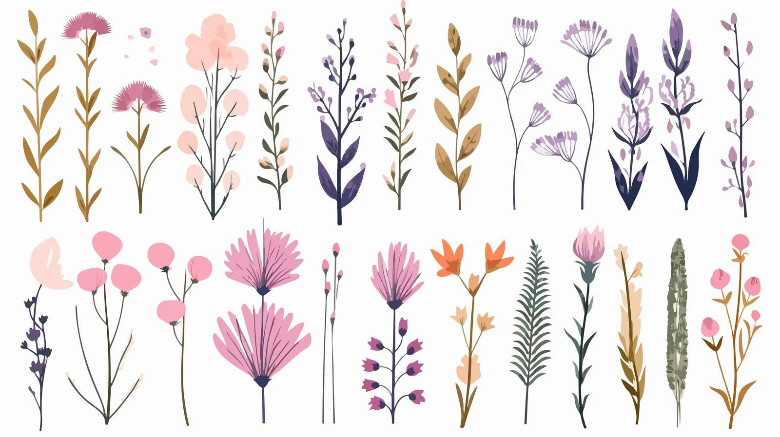 Blooming Spring Flowers in Summer Field — free download from Dotvec