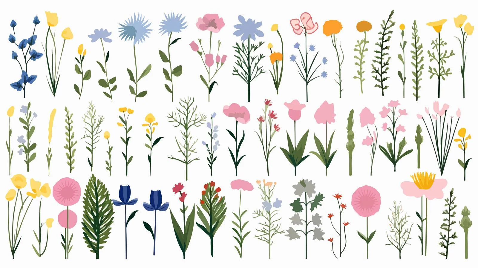 Vibrant Summer Floral Blooms in Field — free download from Dotvec
