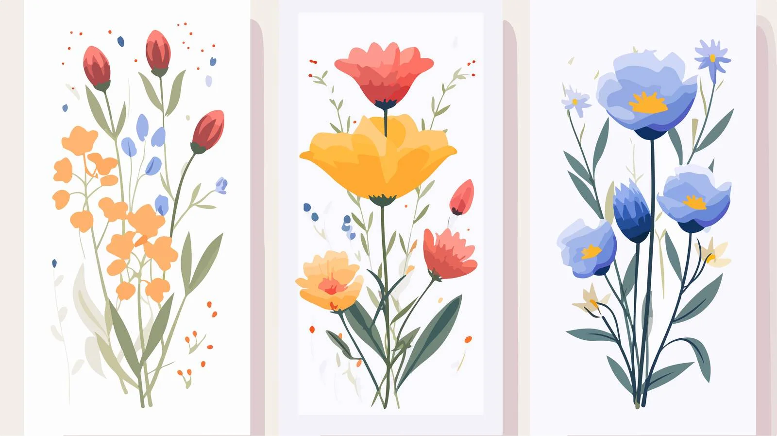 Elegant Botanical Spring Floral Poster Design — free download from Dotvec