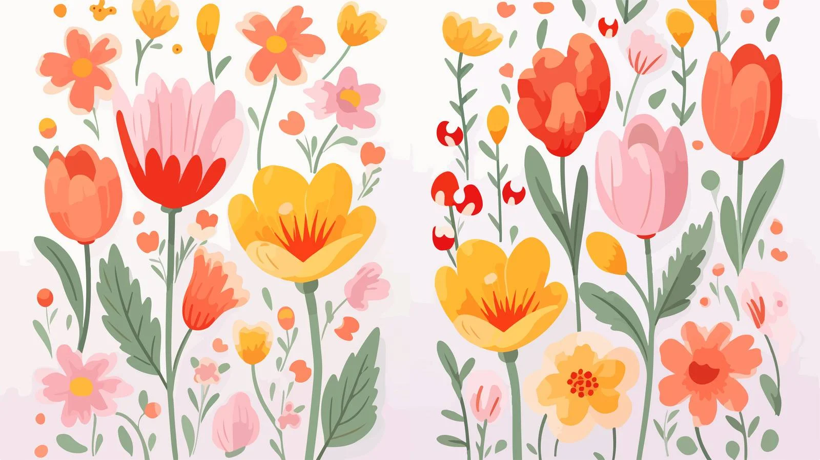 Botanical Spring Floral Card Vertical Poster — free download from Dotvec