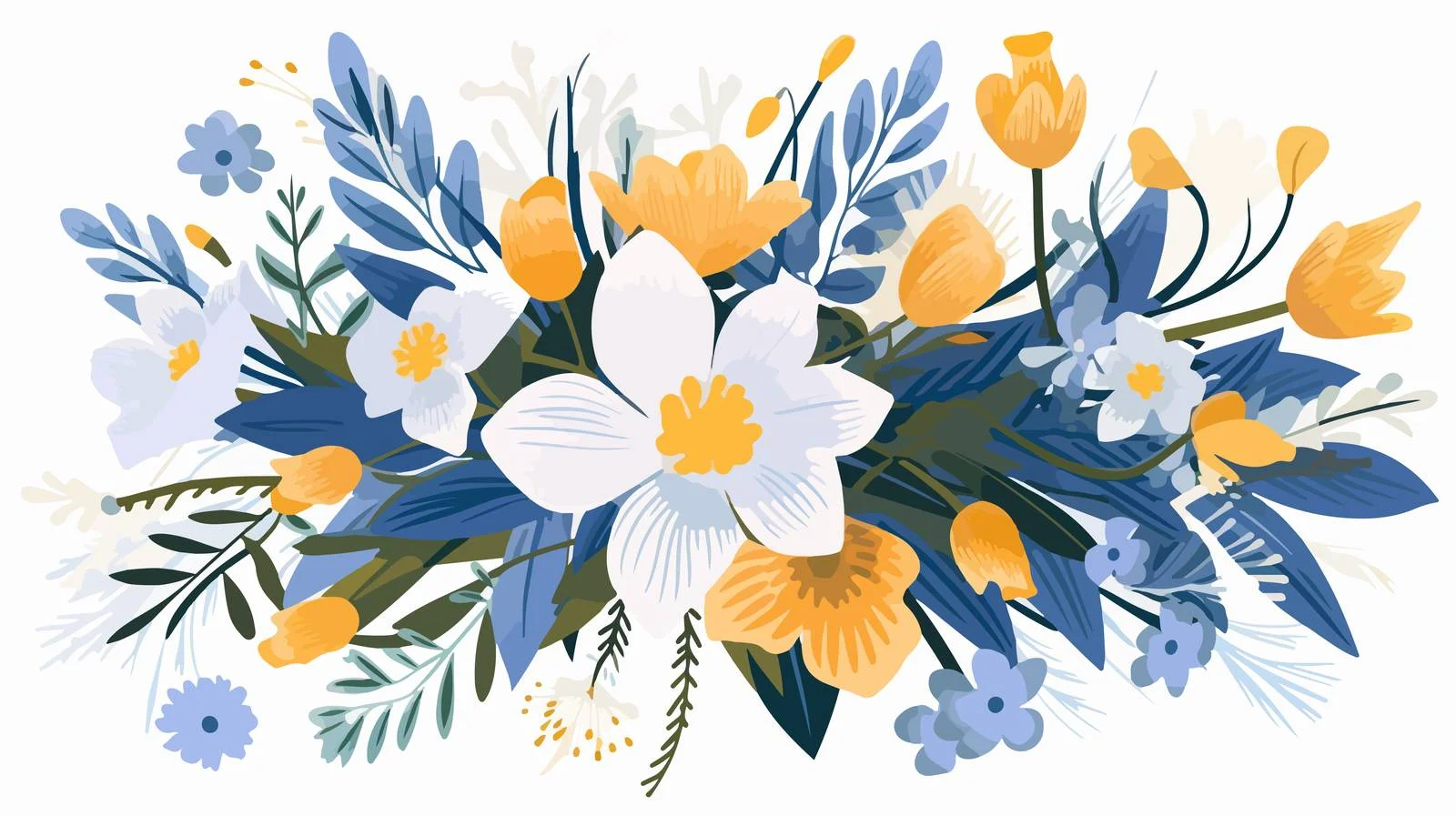 Vibrant Summer Blossom Floral Bouquet Collection — free download from Dotvec