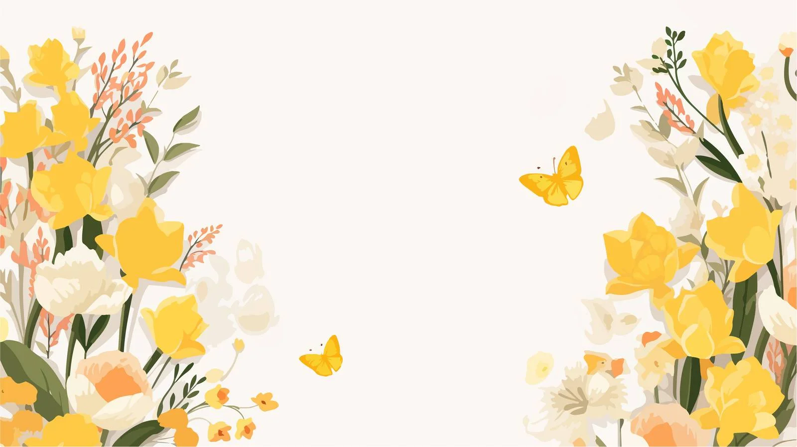 Elegant Blossom Border for Floral Greeting — free download from Dotvec