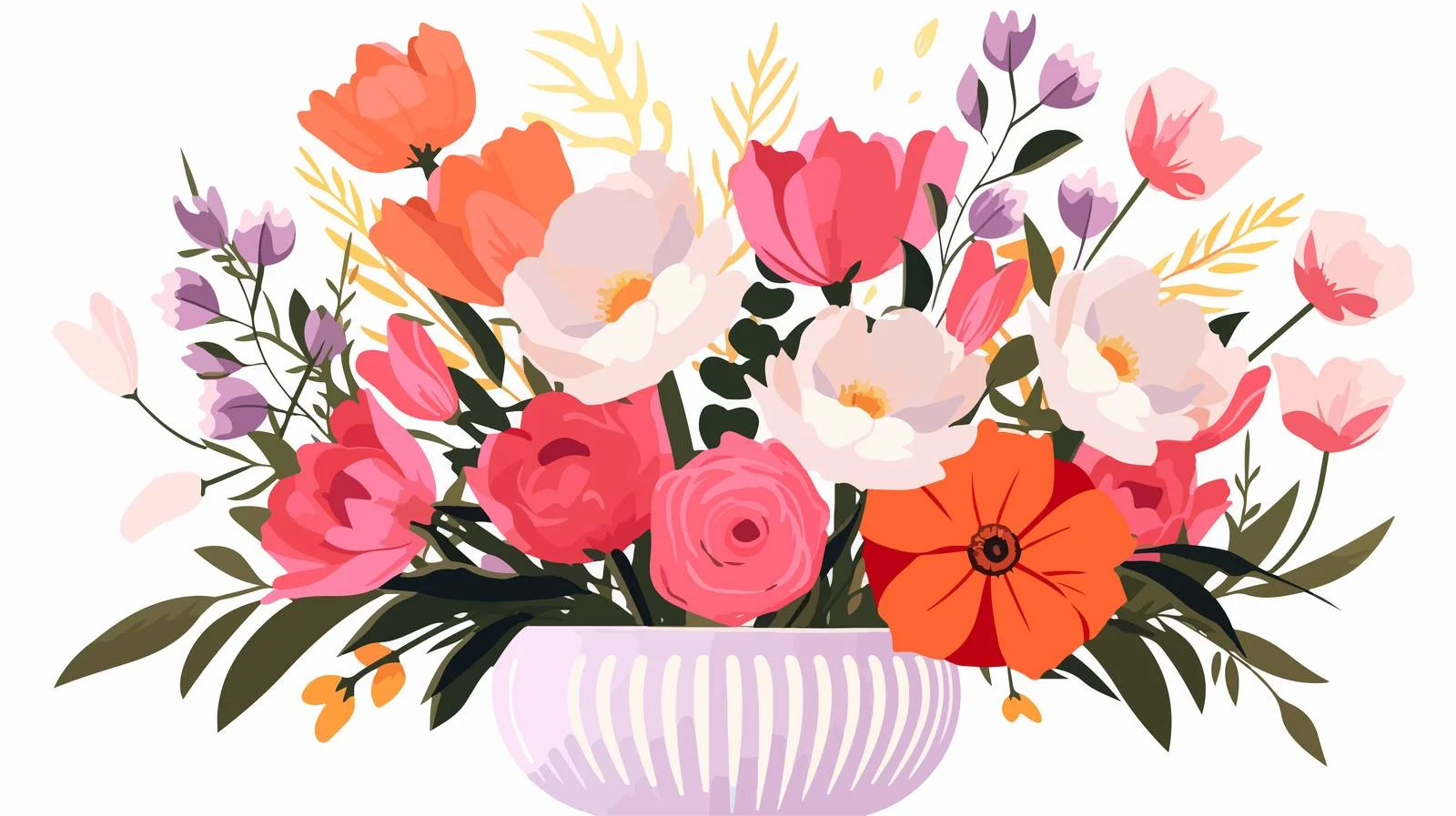 Elegant Spring Blooms in Stylish Vase — free download from Dotvec