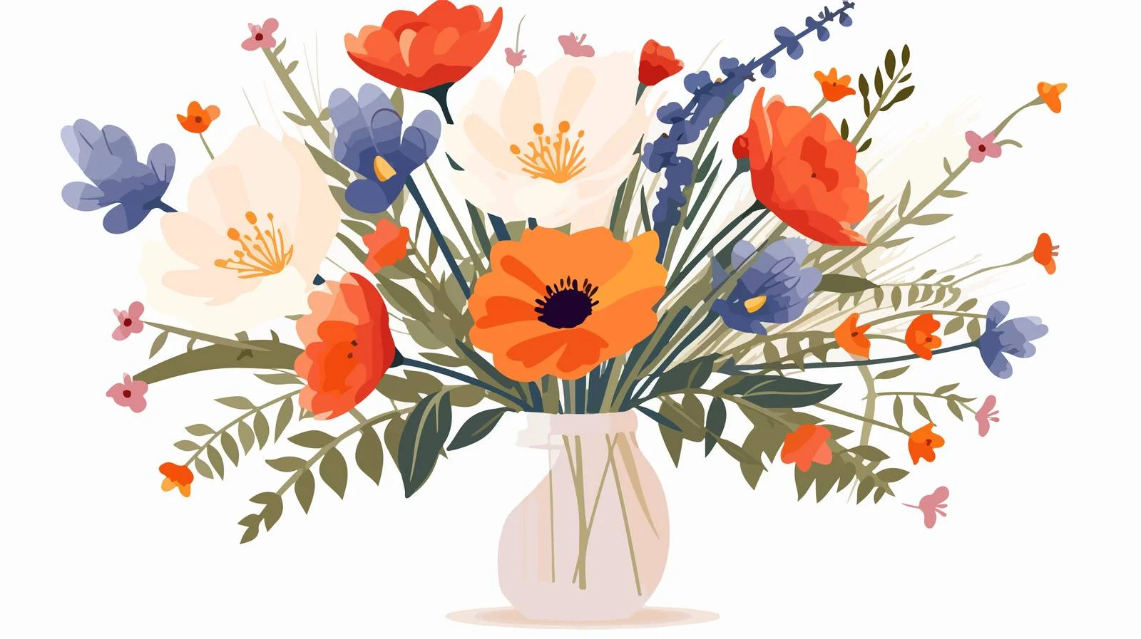 Elegant Spring Florals in Contemporary Vase — free download from Dotvec