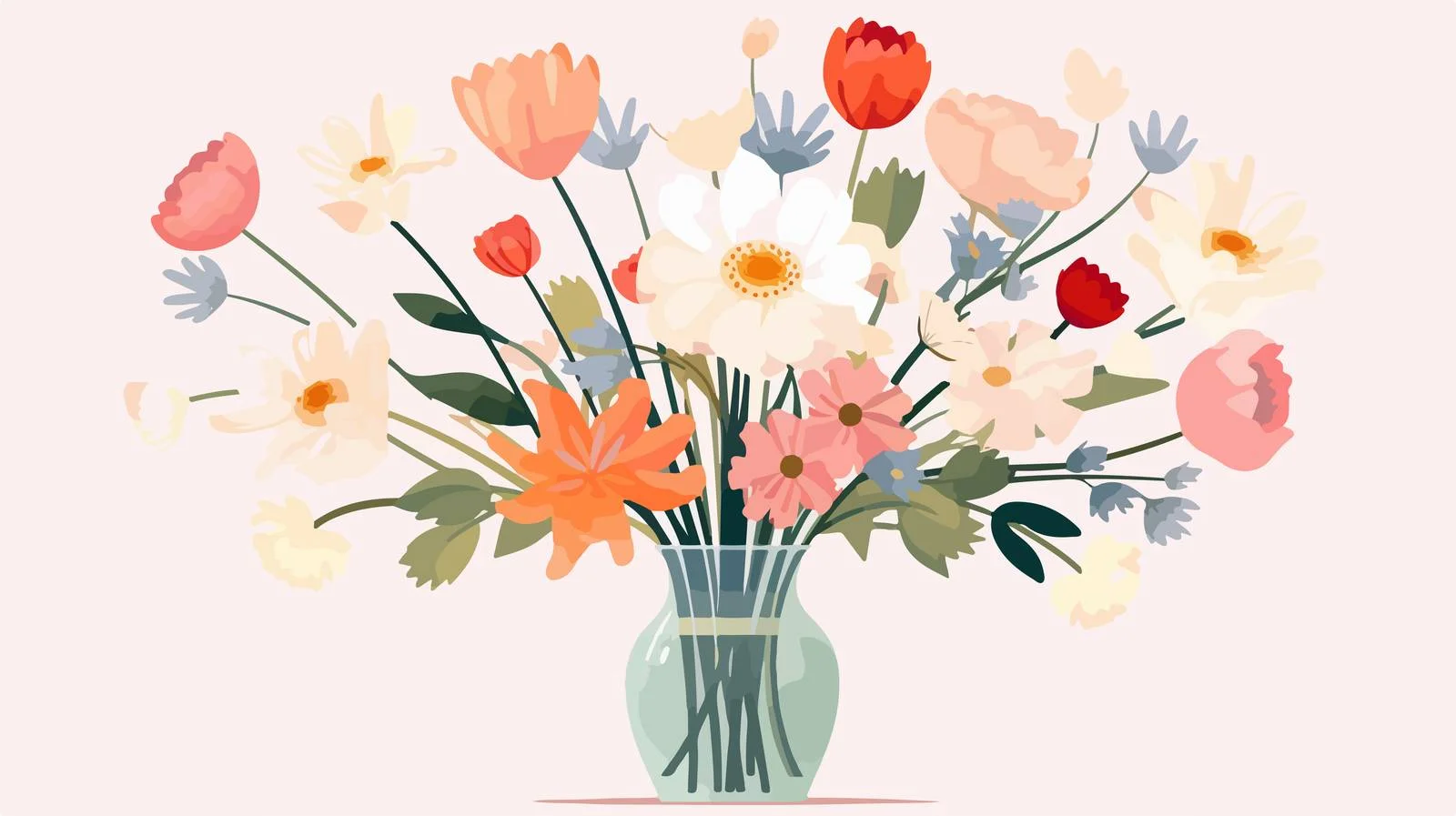 Elegant Spring Floral Arrangement in Vase — free download from Dotvec