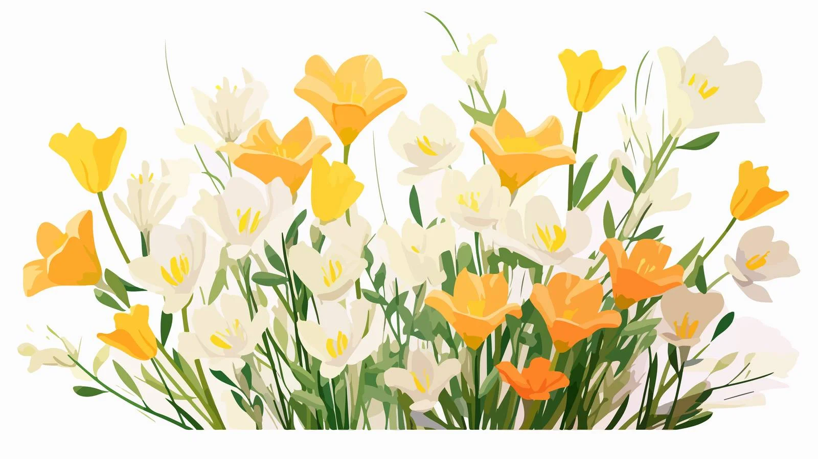 Elegant Spring Freesia Blossoms Postcard Design — free download from Dotvec