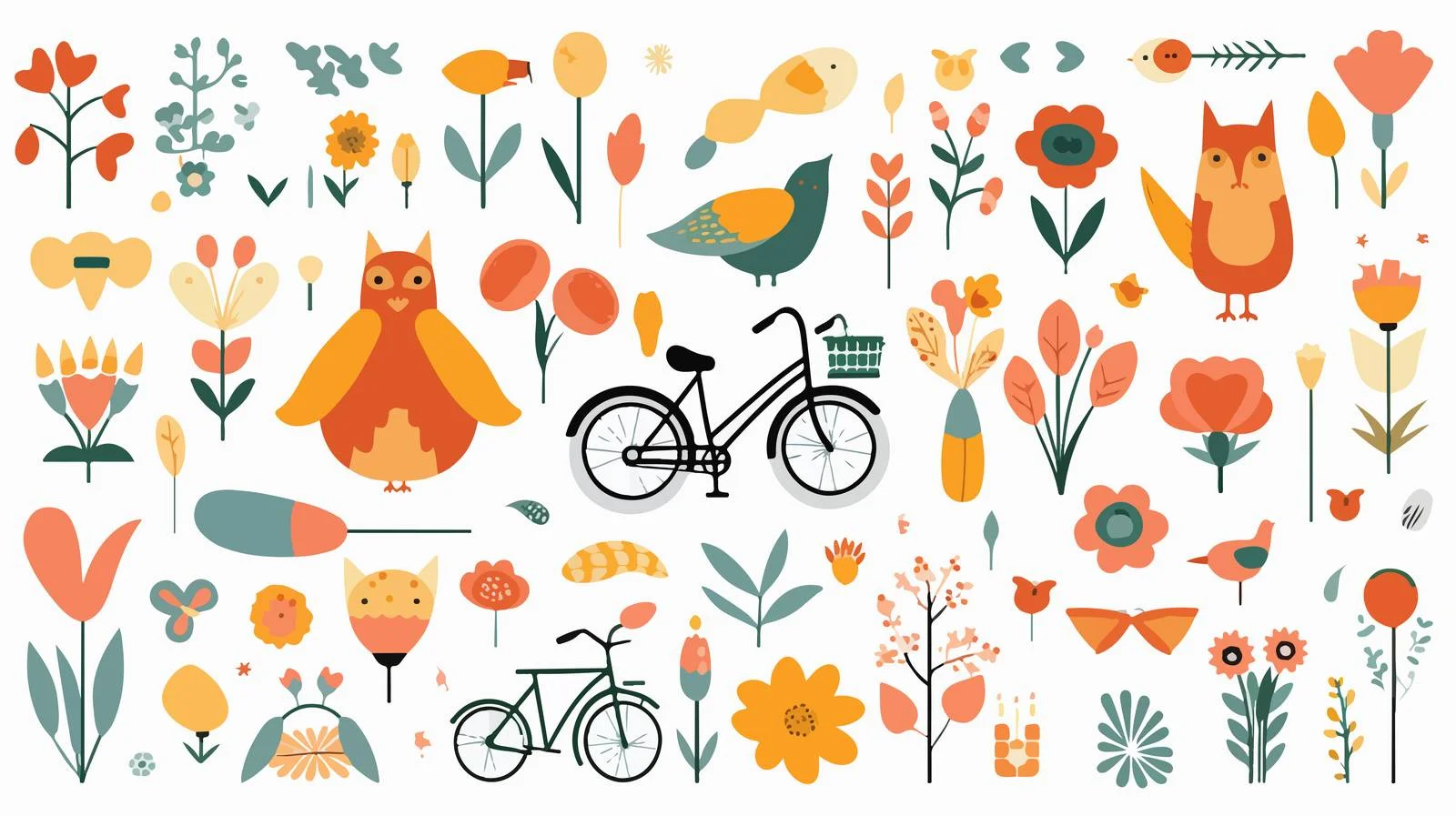 Adorable Spring Animal and Bird Collection — free download from Dotvec