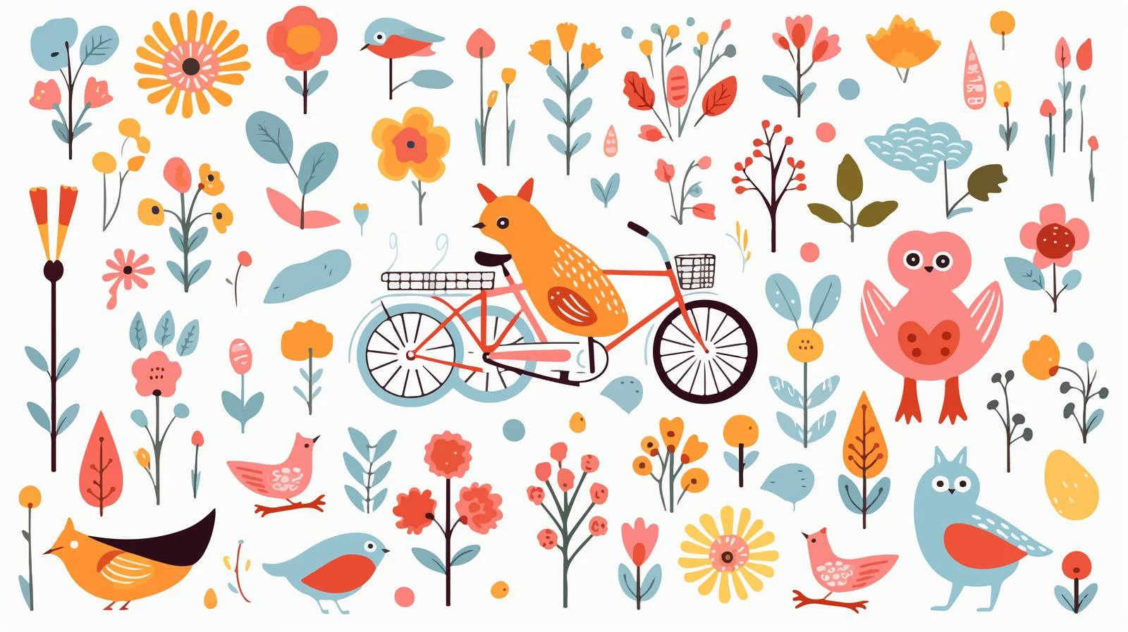 Charming Spring Animal and Bird Collection — free download from Dotvec