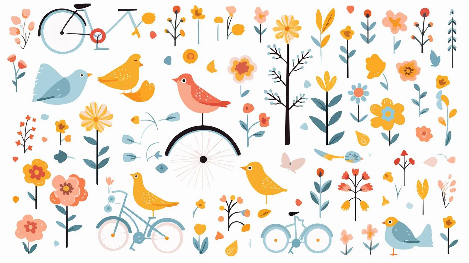 Adorable Spring Animal and Bird Collection — free download from Dotvec