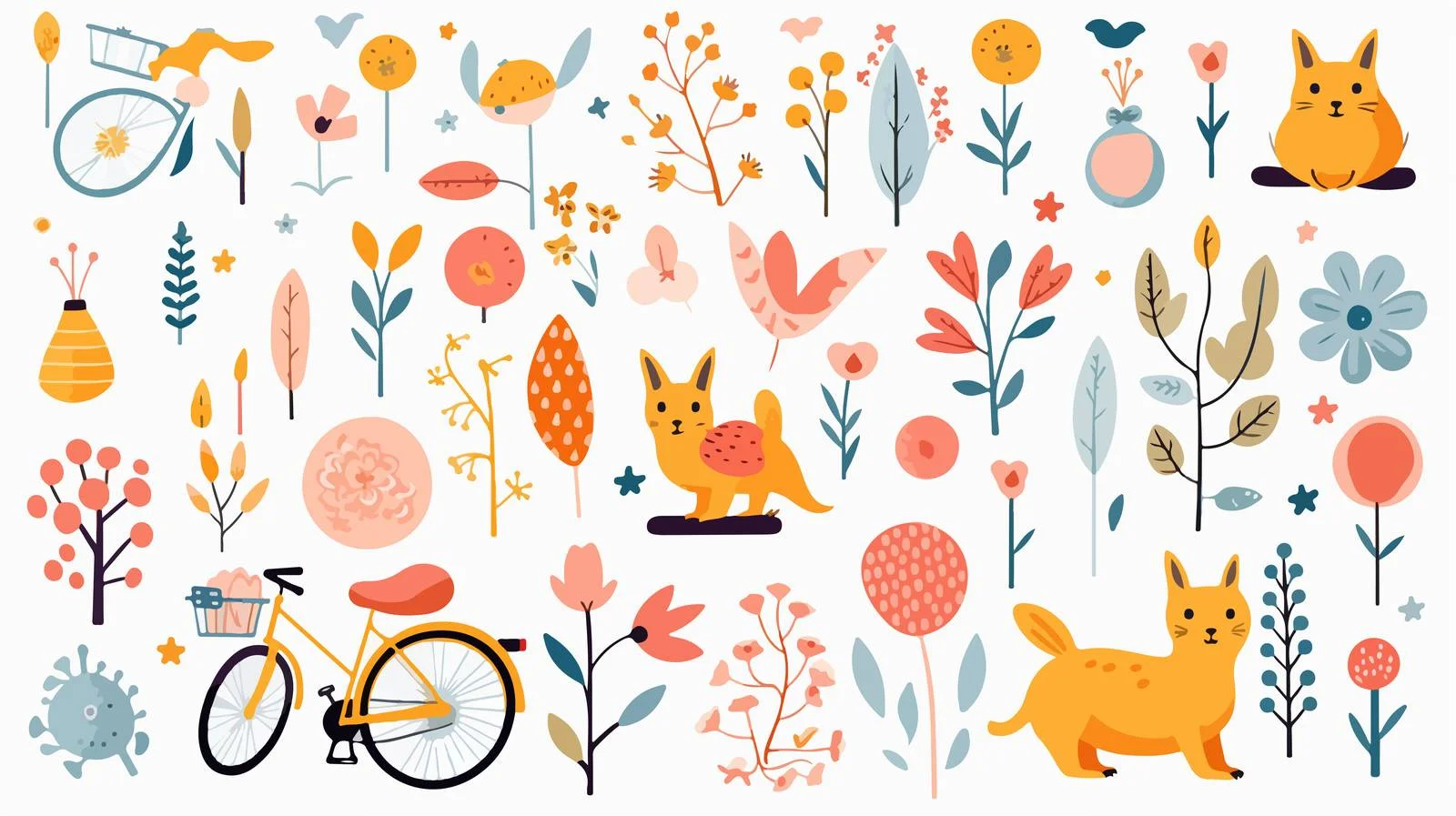 Charming Spring Animal and Bird Collection — free download from Dotvec