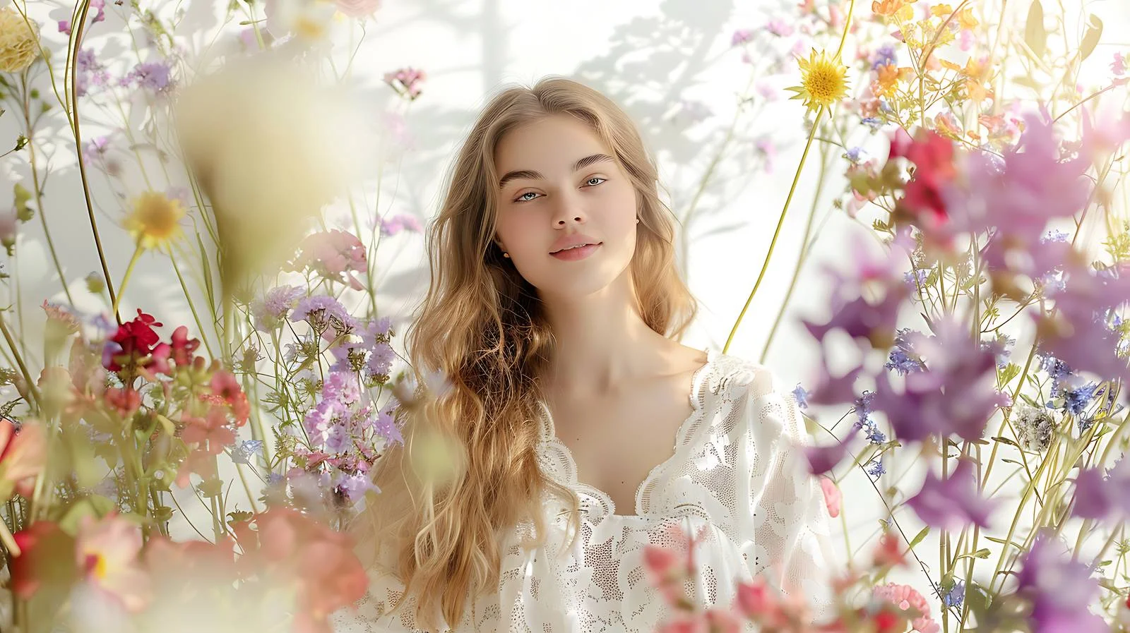 Elegant Spring Portrait of Girl Posing — free download from Dotvec