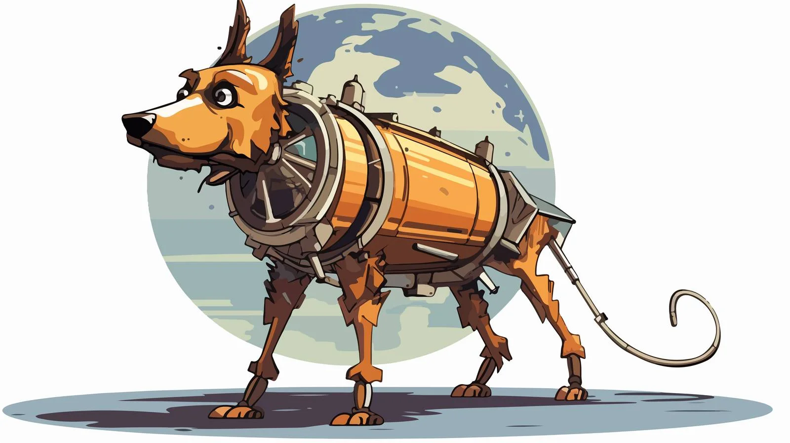 Historic Satellite Orbiting Earth — free download from Dotvec