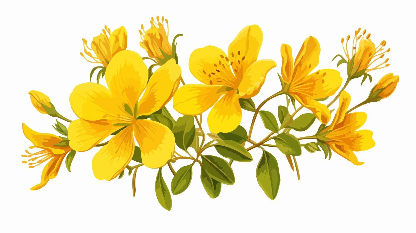 St. John's Wort Blossom Medicinal Plant — free download from Dotvec