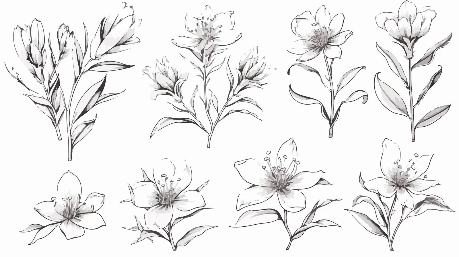 Isolated St. John's Wort Botanical Illustration — free download from Dotvec