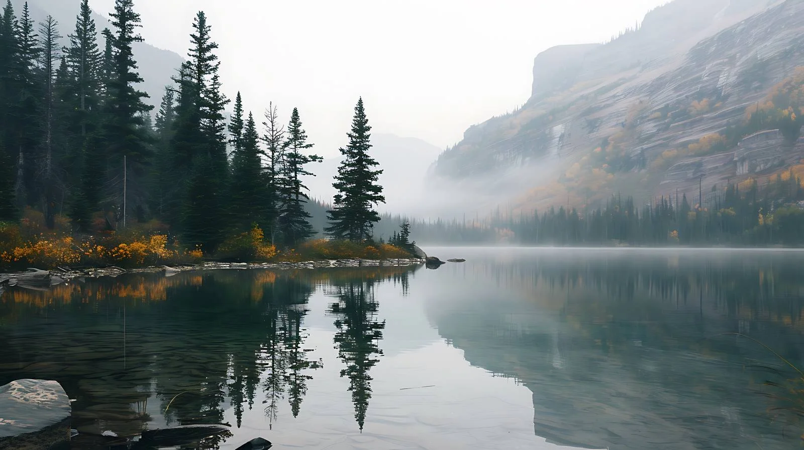 Tranquil St. Mary's Lake, Glacier Park — free download from Dotvec