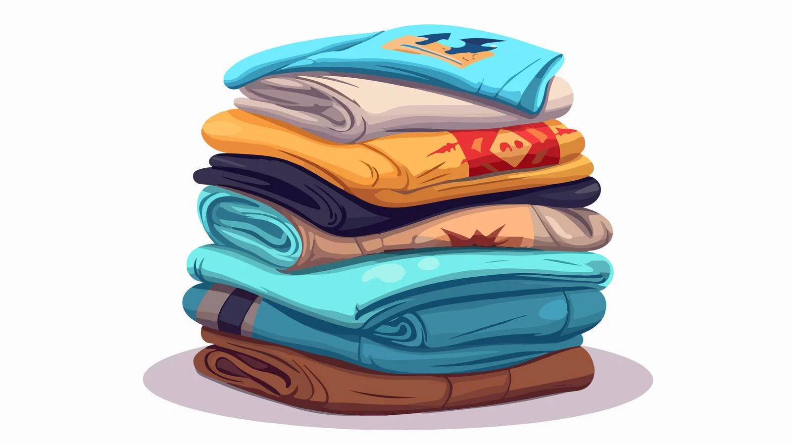 Organized Stack of Freshly Folded Clothes — free download from Dotvec