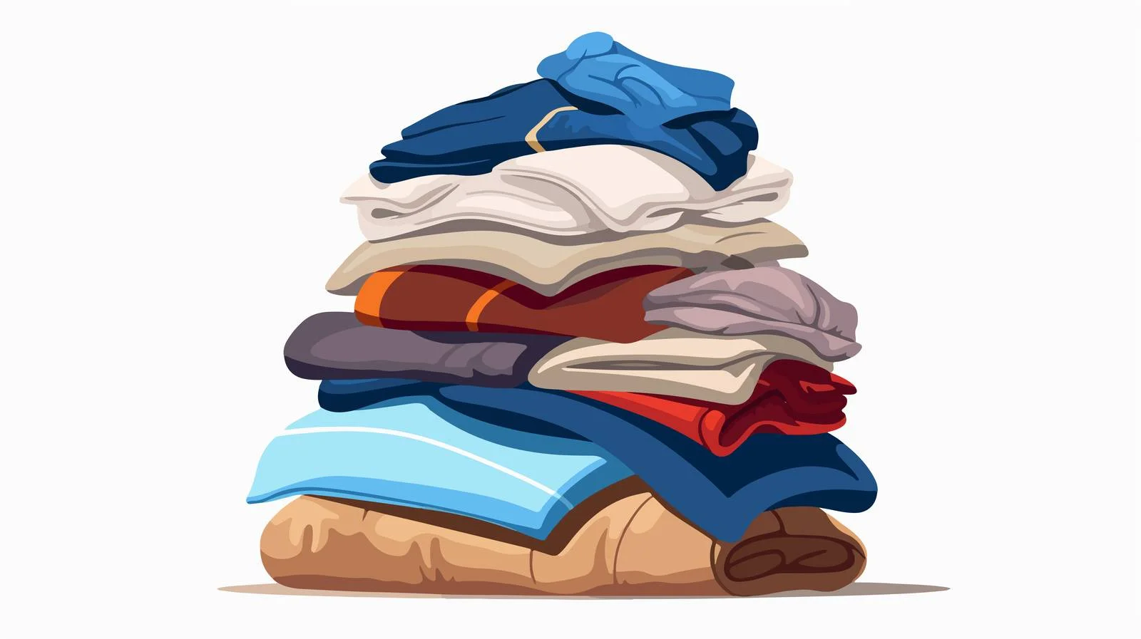 Organized Stack of Cleanly Folded Clothes — free download from Dotvec