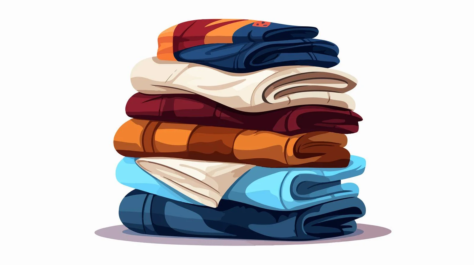 Organized Stack of Clean Folded Clothes — free download from Dotvec
