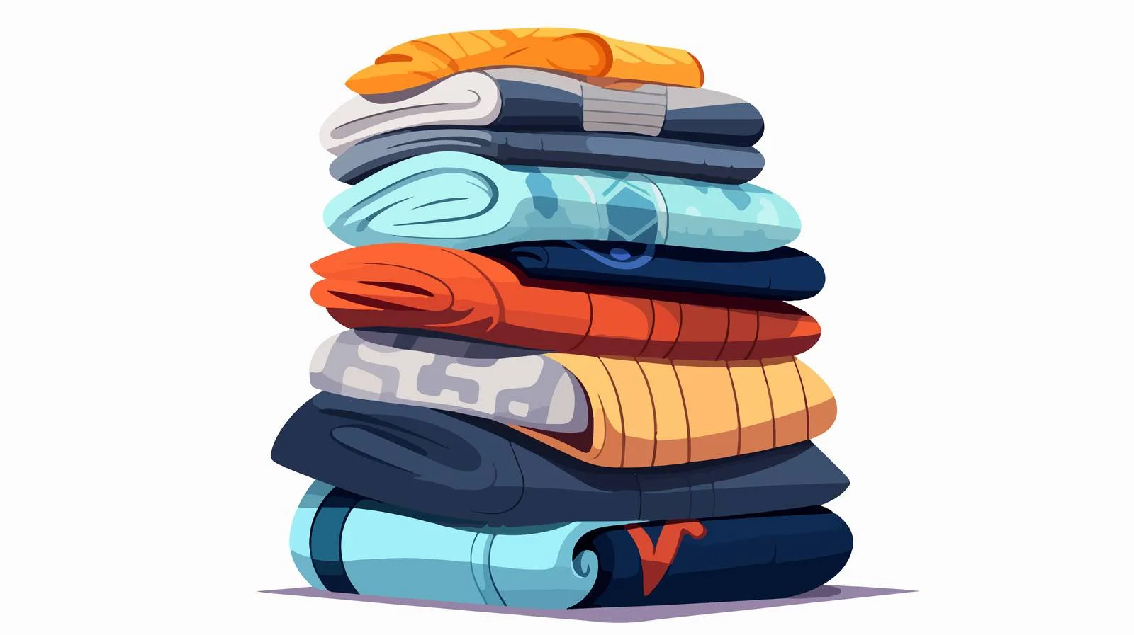 Organized Stack of Clean Apparel Items — free download from Dotvec