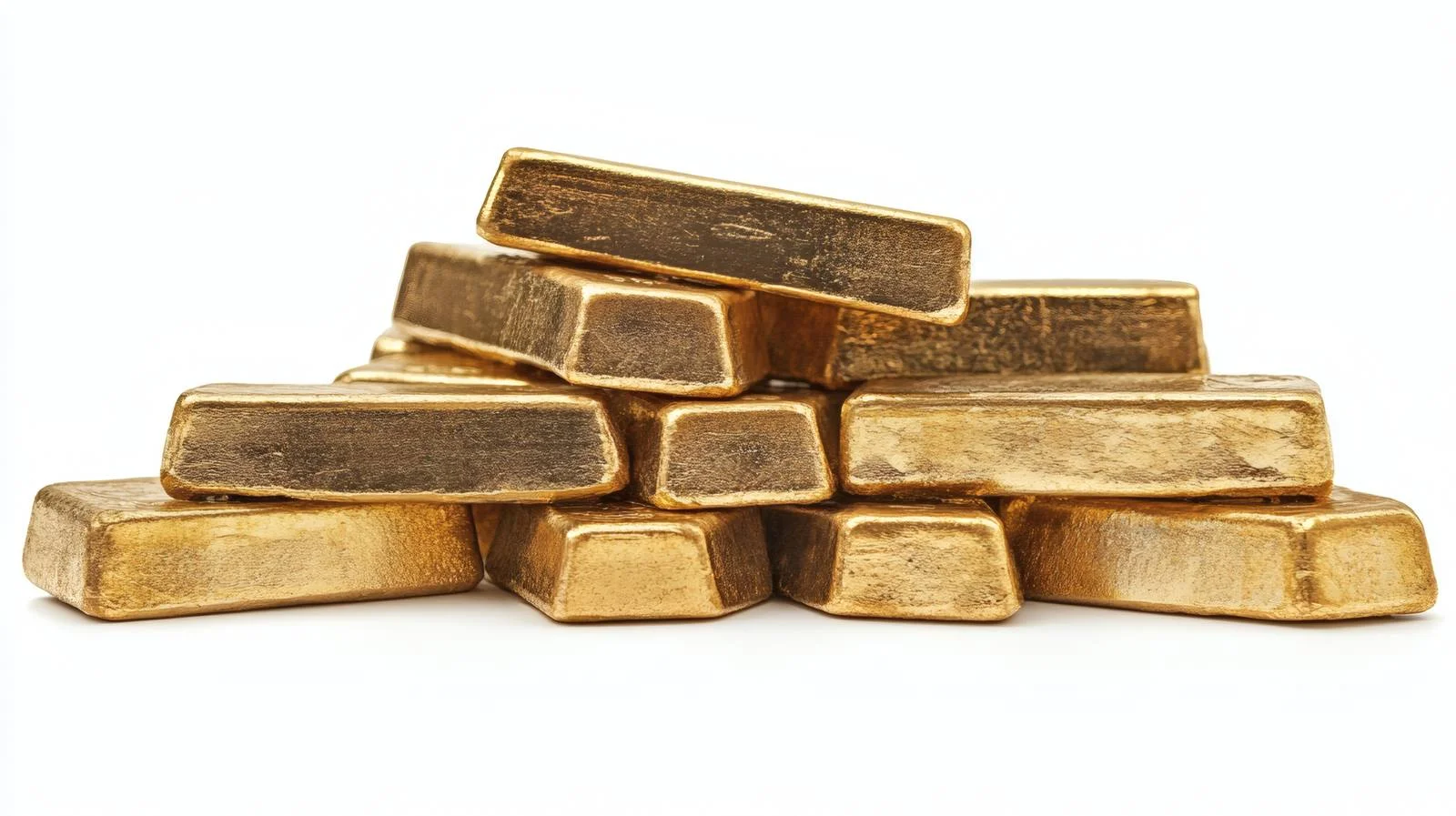 Elegant Stack of Gold Bars on White — free download from Dotvec