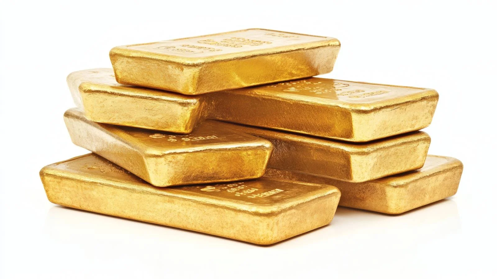 Luxurious Stack of Gold Bars on White — free download from Dotvec