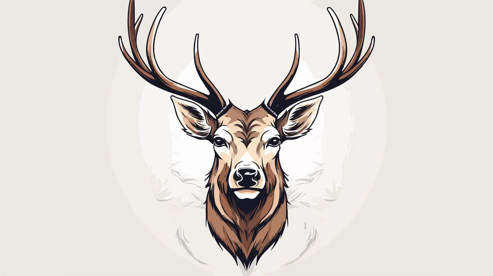 Stag Deer Head Sketch Vector Graphics — free download from Dotvec