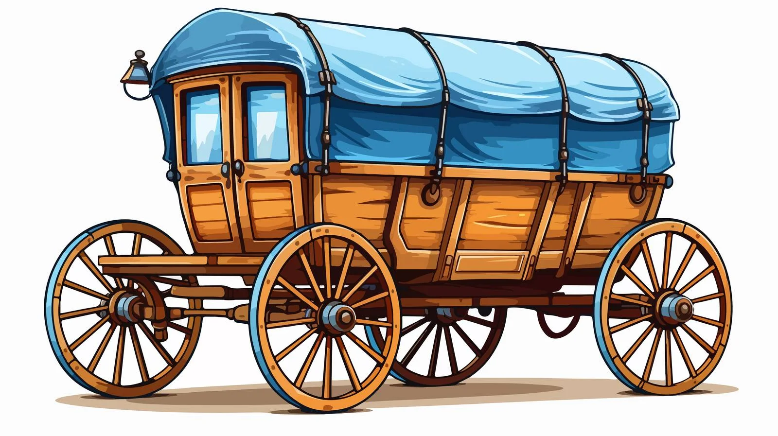 Vintage Stagecoach Wagon Sketch — free download from Dotvec