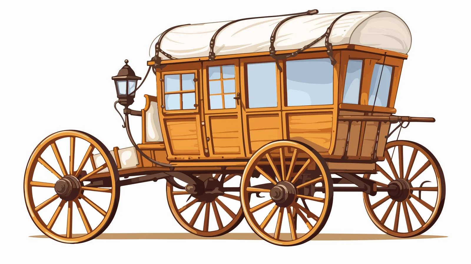Vintage Stagecoach Wagon Sketch Illustration — free download from Dotvec