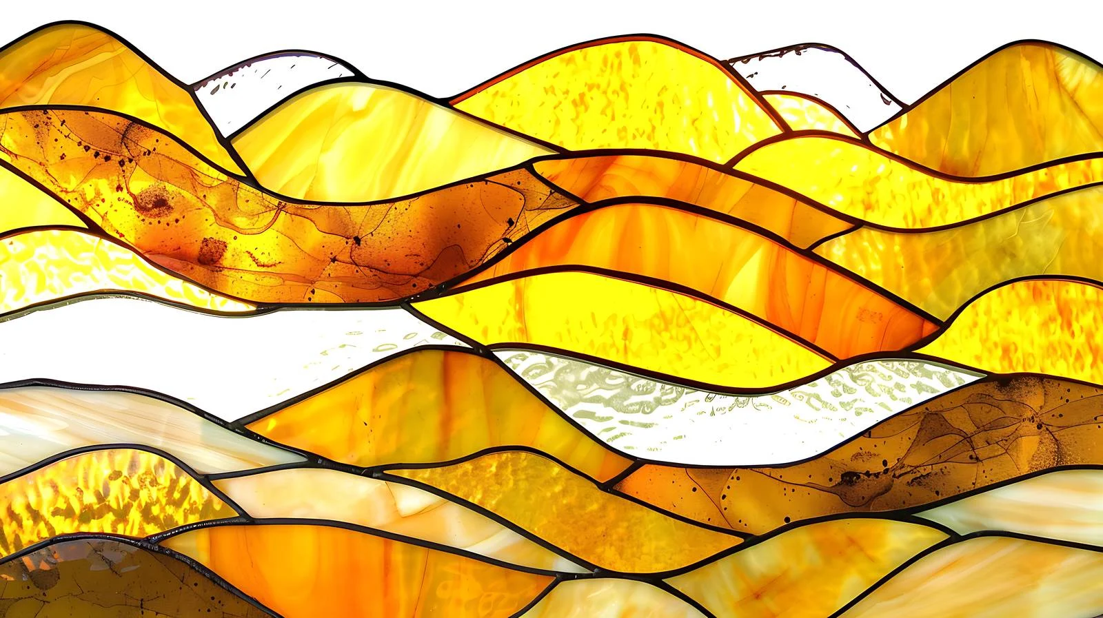 Yellow Abstract Stained Glass on White — free download from Dotvec