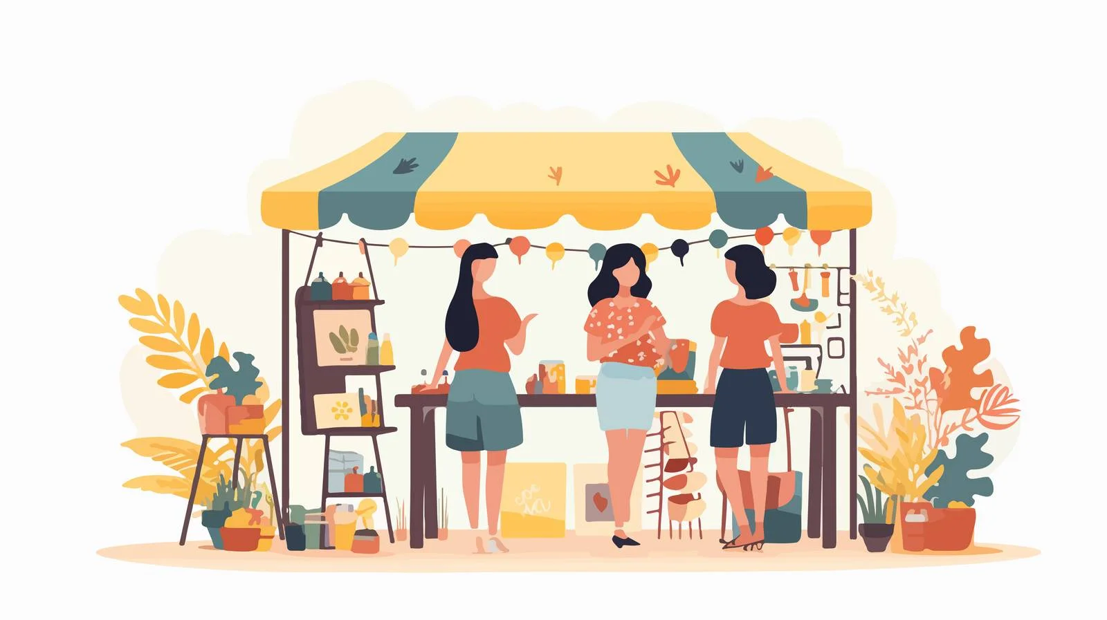 Elegant Handmade Jewelry Stall Display — free download from Dotvec