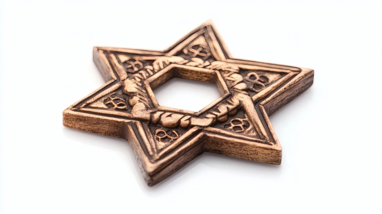 Crystal-clear Star of David on White — free download from Dotvec